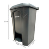 BASURERO PL STICO 80L CON PEDAL SOIN – GRIS