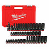 JUEGO DE DADOS DE IMPACTO EN PULGADAS 43PZS 3/8 MILWAUKEE