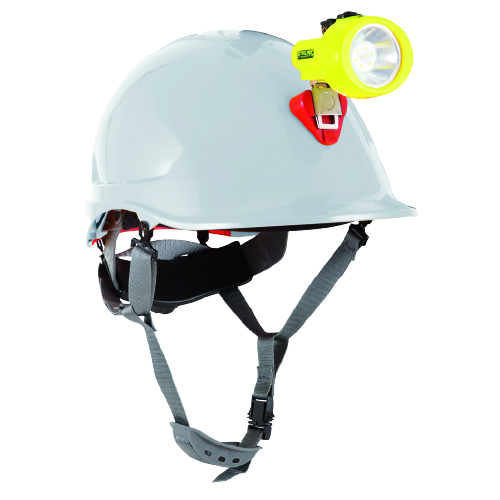 CASCO STEELPRO ABS MTA BLANCO CON PORTALAMPARA FULL
