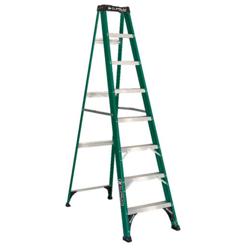 ESCALERA FIBRA VIDRIO TIJERA 8 PELDAÑOS 2.47 MTS 175 KG CUPRUM