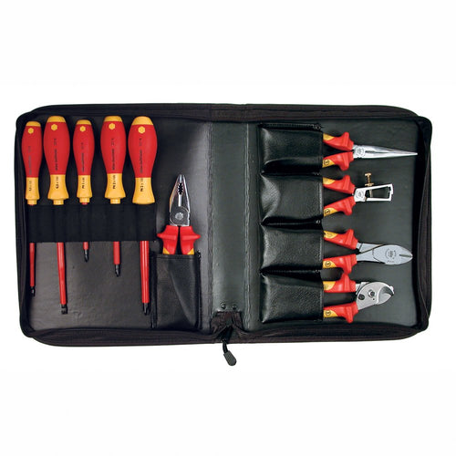 Estuche Wiha 10 herramientas aisladas atornilladores/alicate