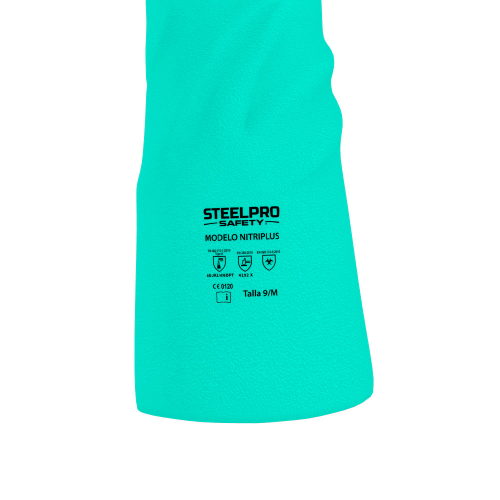 GUANTE NITRILO 18'' NITRIPLUS 22 MIL STEELPRO TALLA 8
