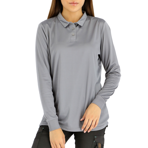 POLERA COOLDRY QUEBEC MANGA LARGA MUJER GRIS XS