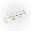 BARRA BRONCE AISLADA RIEL DIN BLANCA 12 POLOS