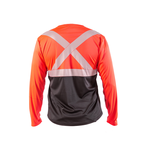 POLERA REFLECTIVA HW ROJO FLUOR MANGA LARGA XXL