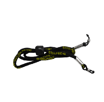 CORDON AJUSTABLE NEGRO CON LOGO STEELPRO 60 CM