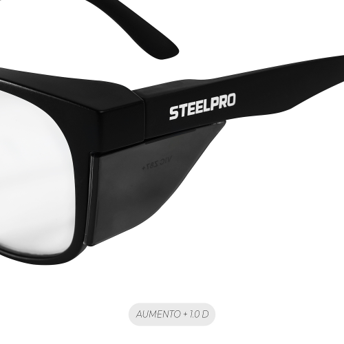 LENTE DE SEGURIDAD SAFEBLACK CLARO FULL READER +1.5D STEELPRO