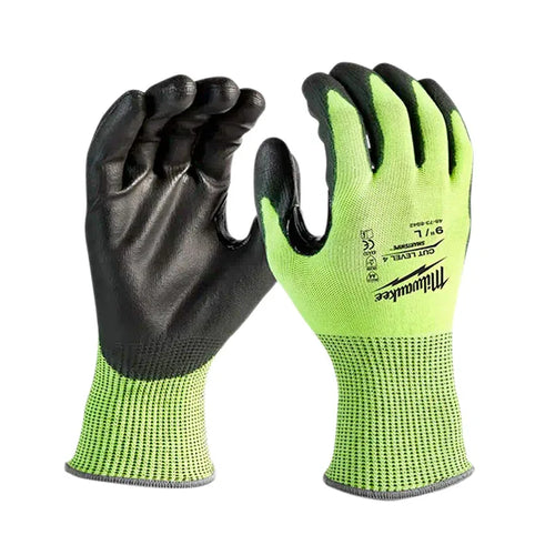 Guantes con Poliuretano de Nivel 4 Alta Visibilidad Talla m - MILWAUKEE