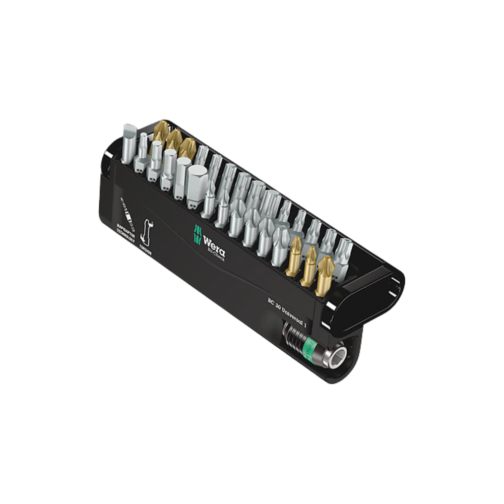 Set puntas universales 1/4con estuche 30 piezas Wera