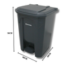 BASURERO PL STICO 50 L CON PEDAL SOIN – GRIS