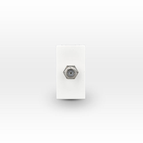 MÓDULO TOMA TV TIPO F COAXIAL BLANCO