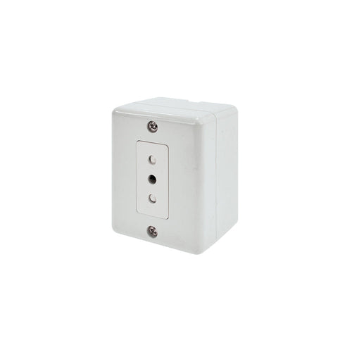 CASQUETE TOMA CORRIENTE SIMPLE 10A BLANCO