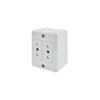 CASQUETE TOMA CORRIENTE DOBLE 10A BLANCO