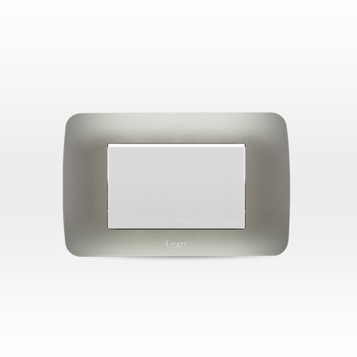 INTERRUPTOR SIMPLE 9/12 TECLON 73 MM 10A 250V BLANCO/PLATA ARMADO