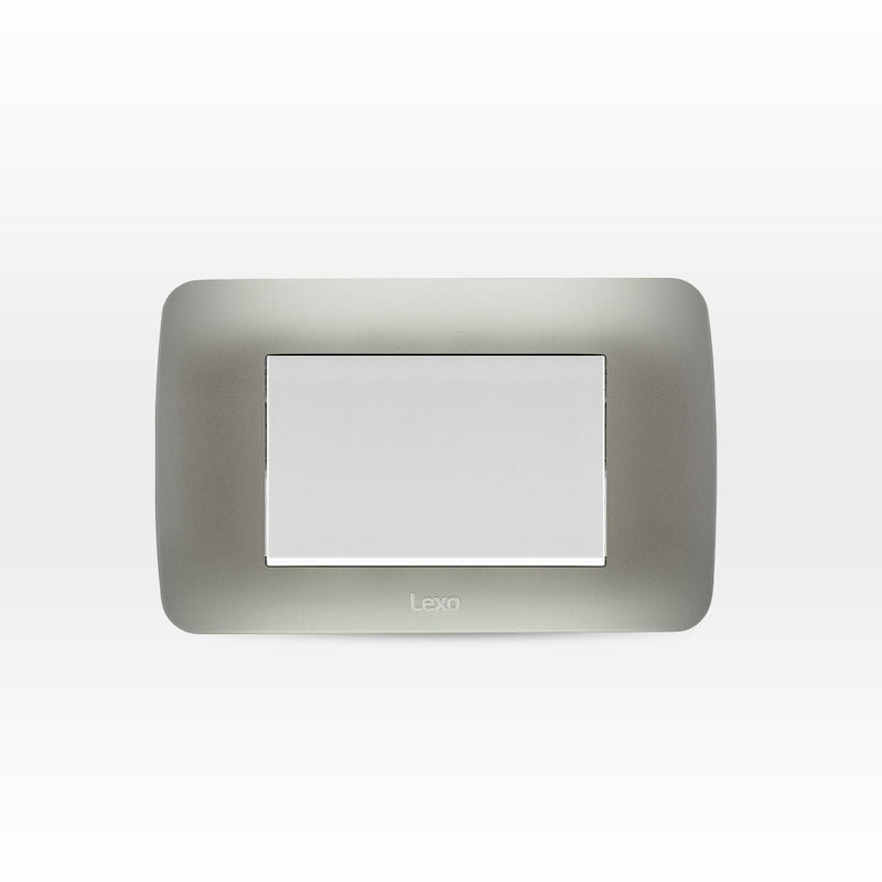 INTERRUPTOR SIMPLE 9/24 TECLON 73 MM 10A 250V BLANCO ARMADO PLATA