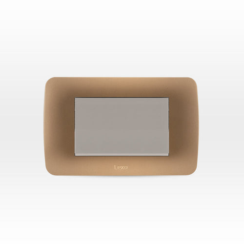 INTERRUPTOR SIMPLE 9/12 TECLON 73 MM 10A 250V BEIGE ARMADO TITANIO