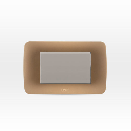 INTERRUPTOR SIMPLE 9/24 TECLON 73 MM 10A 250V BEIGE ARMADO TITANIO