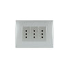TOMA CORRIENTE ANDES TRIPLE 10A 250V SILVER ARMADO