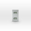 MÓDULO TOMA USB ANDES 5V C.C. 1100MA SILVER