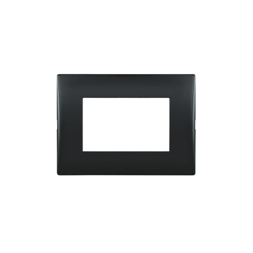 PLACA 3 MÓDULOS ANDES COLOR BLACK+SOPORTE