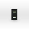 MÓDULO TOMA USB ANDES 5V C.C. 1100MA BLACK