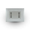 Toma corriente andes DUPLEX 10/16A 250V SILVER armado