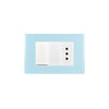 INTERRUPTOR SIMPLE 9/12 MÁS TOMA CORRIENTE 10A CRYSTAL 250V SKY ARMADO