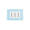 TOMA DE CORRIENTE TRIPLEX CRYSTAL 10A 250V BLANCO