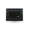TOMA CORRIENTE ANDES DUPLEX 10A + 2 USB BLACK ARMADA