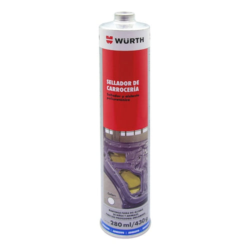 ADHESIVO SELLADOR PU NEGRO 280ML - WURTH - WURTH