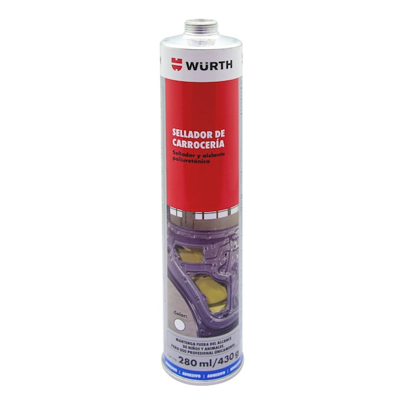 ADHESIVO SELLADOR PU NEGRO 280ML - WURTH - WURTH