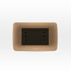 TOMA CORRIENTE DUPLEX 10A 250V TITANIO CAFÉ