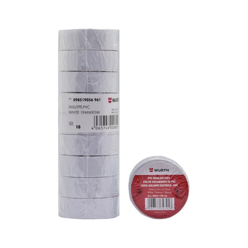 CINTA AISLADORA PVC 5MTS BLANCA - WURTH - WURTH
