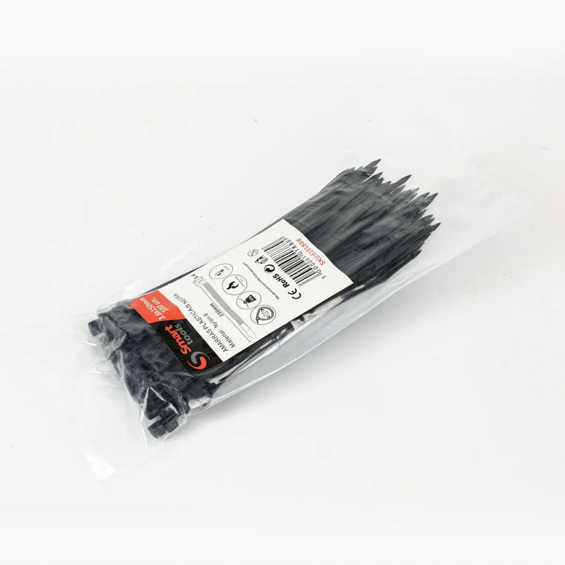 AMARRA PLASTICA NEGRA 3.6x150mm.100Unidades