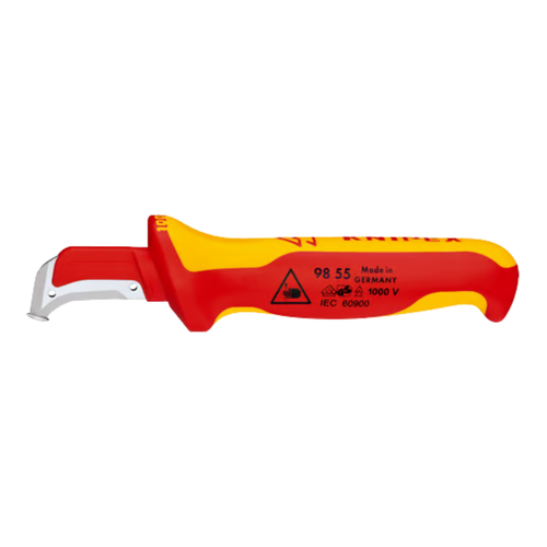 Cuchillo pelacable pta. chata 1000v. (9855) - KNIPEX