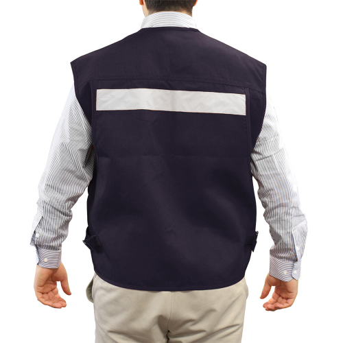 CHALECO GEOLOGO POPLIN ALASKA C/CINTA AZUL M