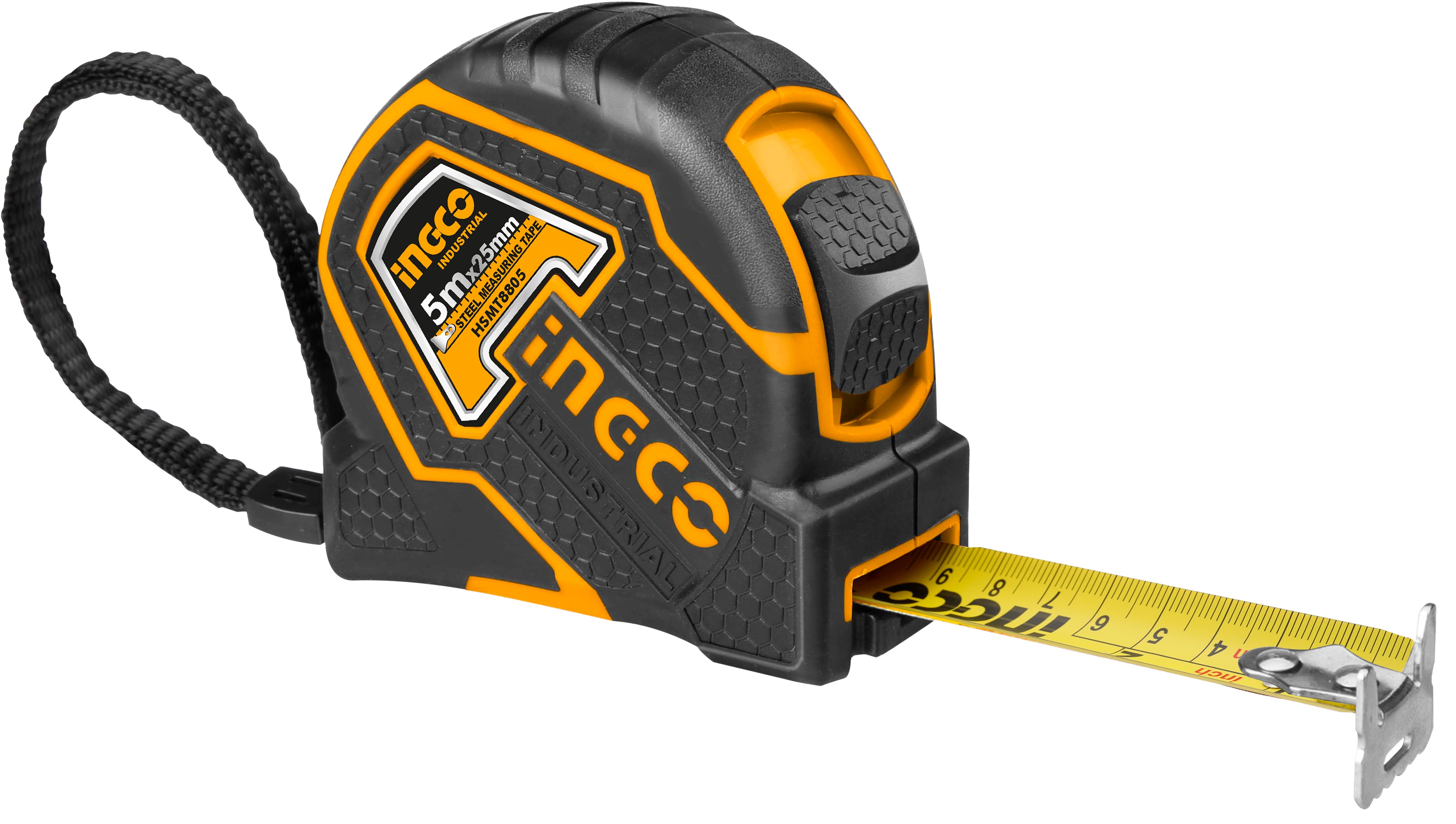 HUINCHA INGCO 5.0 MTS X 25MM (MM-PUL) HOJA NYLON # HSMT8805