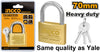 CANDADO INGCO 70 MM C/3 LLAVES # DBPL0702