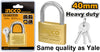 CANDADO INGCO 40 MM C/3 LLAVES # DBPL0402