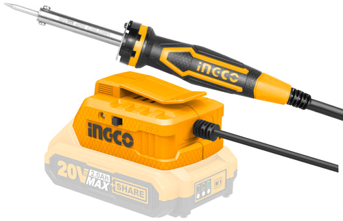 SOLDADORA INGCO DE ESTAÑO 20V S/BAT.S/CARGADOR CSILI2001