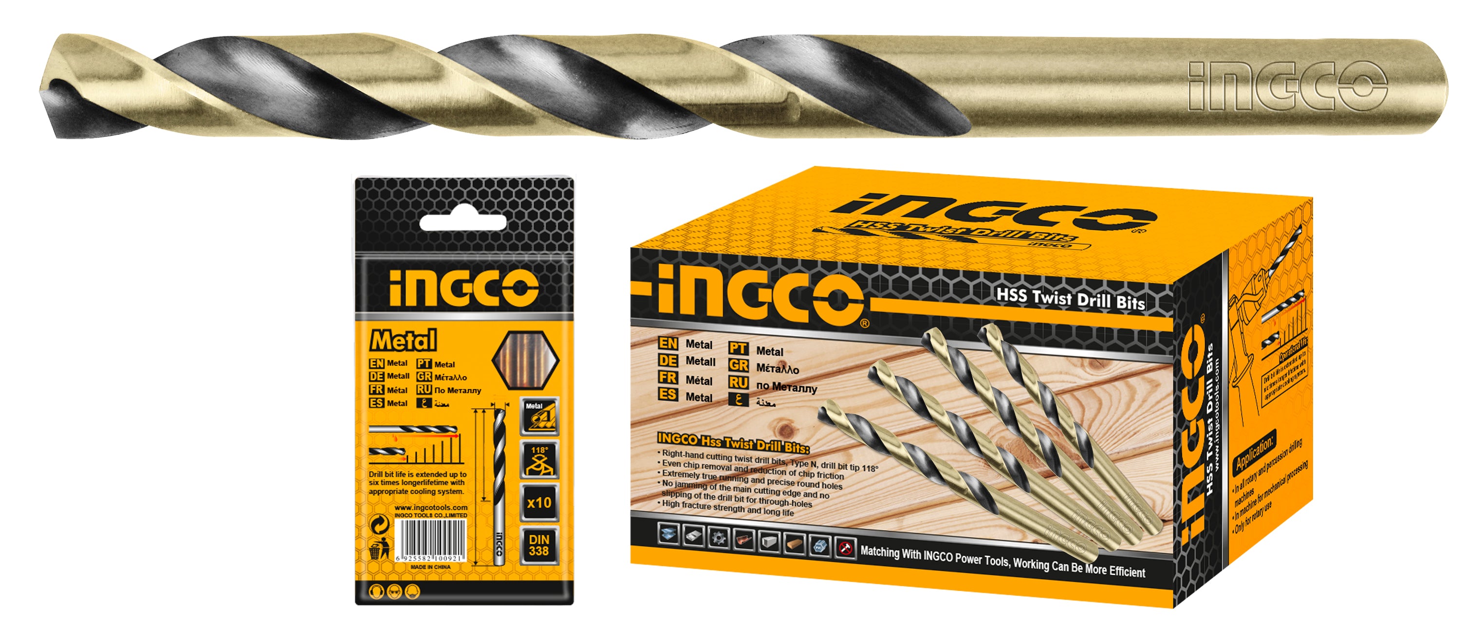 BROCA CIL AR INGCO 4.0 MM # DBT1100403 BOLSA 10pz(OF)