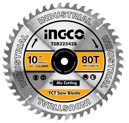 SIERRA CIRCULAR INGCO P/ALUMINIO 10" X 80 DTS.# TSB325428