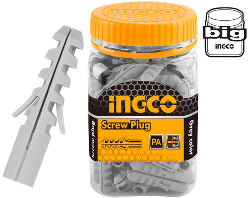 TARUGOS PLASTICOS INGCO 8 X 40 MM (ENVASE 80 PIEZAS) # HWSP0804011(OF)
