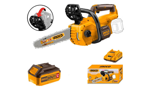 MOTOSIERRA INGCO INALAMBRICA 20V C/BATERIA Y C/CARGADOR BARRA 12" #CGSLI201286