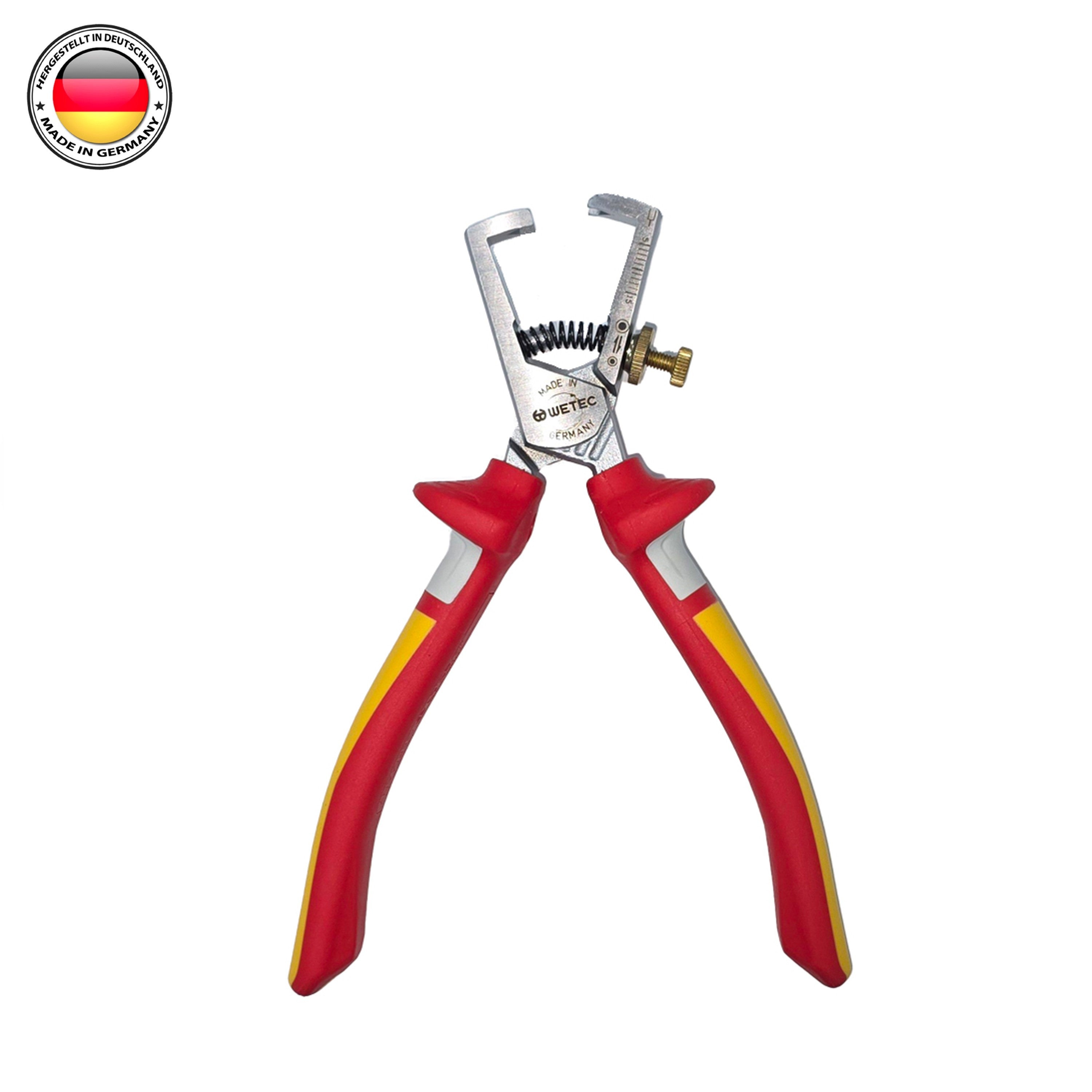 Alicates pelacables WETEC VDE. mango de 3 componentes. 160 mm