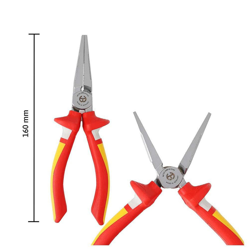 Alicate Punta Plana WETEC VDE. mango 3-K. 160 mm