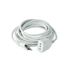 CABLE EXTENSION 10A 2P+T 5 METROS BLANCO