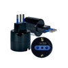 ADAPTADOR SCHUKO CON PROTECCION 2P+T 10A 250V NEGRO