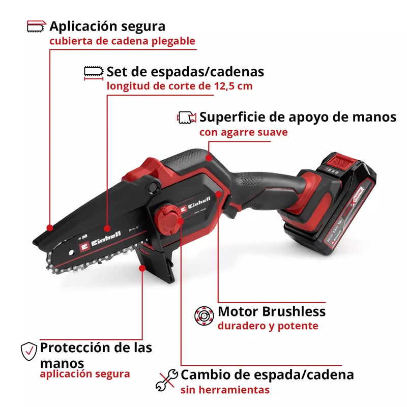 PODADORA CORTA DE CADENA INAL 18V GE-PS18/15LI+KIT
