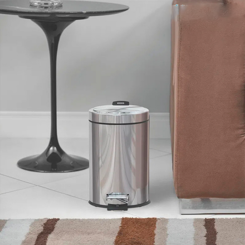 BASURERO PEDAL 5L ACERO INOX TRAMONTINA